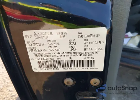 2007 Jeep Liberty Sport from USA, damaged, VIN 1J4GL48K77W512844